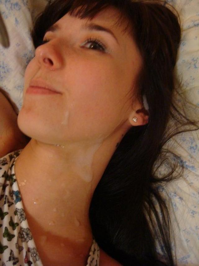 Сборка смачных окончаний в рот и на лицо 7 фото