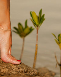 Обнаженная Roni на берегу озера во время заката 16 фотография Обнаженная Roni на берегу озера во время заката 16 фотография