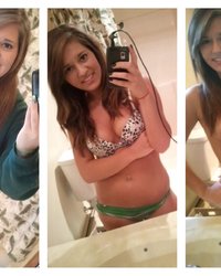 Селфи студенток без одежды перед зеркалом 7 фотография